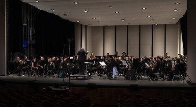 Symphonic Band Performing in the Mary Alice Marshall Performing Arts Center Auditorium
